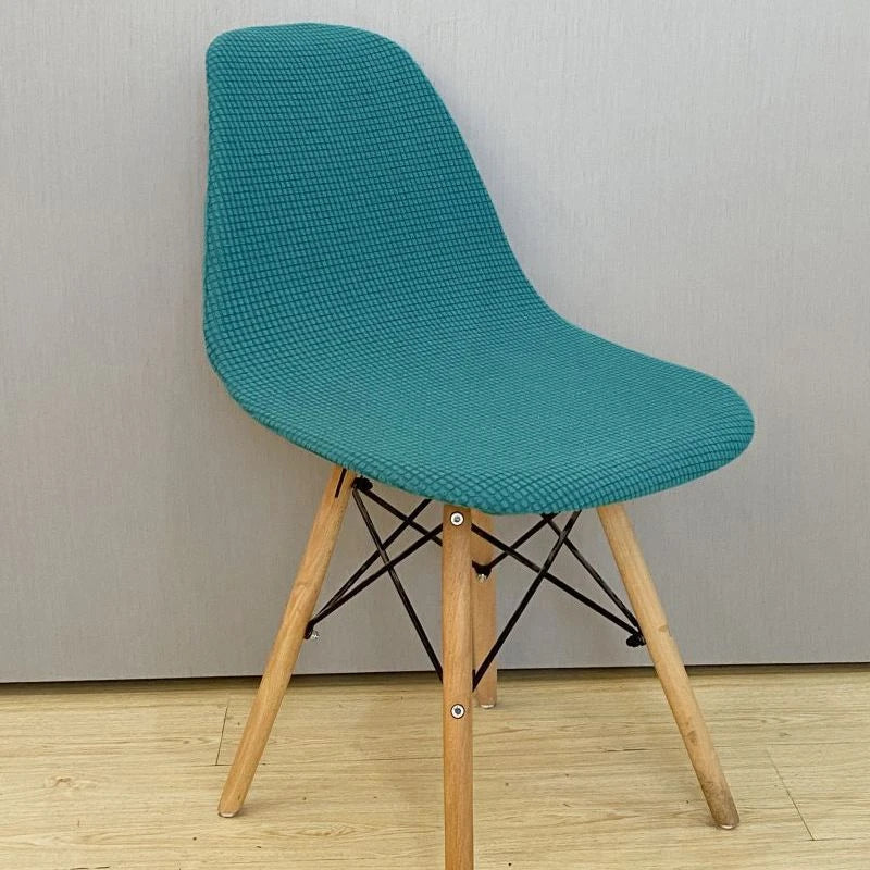 Jacquard Waterproof Shell Chair Cover Short Back Scandinavian Chair Covers Adjustable Dining Room Seat Covers for Bar Party