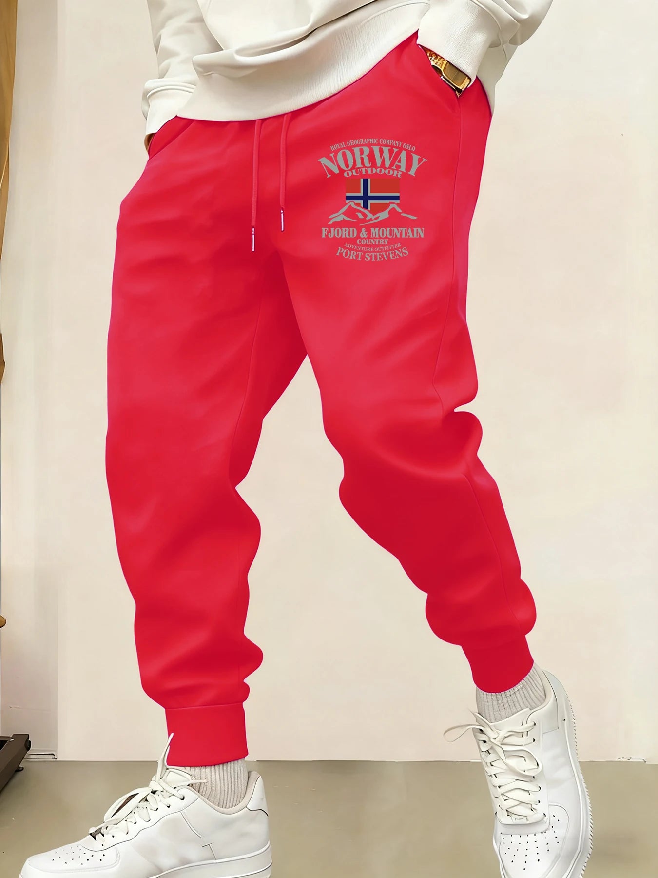 2025 New Male Sweatpant Trendy Multicolor Pants Norway Fjords And Mountains Print Casual  Pant Sports Jogging Unisex Britches