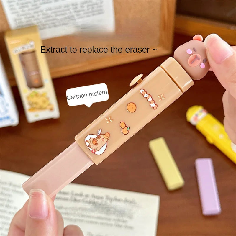 Cute Cartoon Cute Pet Push Pull Eraser Primary School Student Prize Learning Stationery Leave No Trace No Shard Eraser