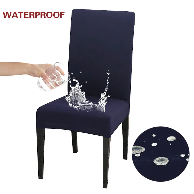 Waterproof Elastic Chair Cover for Dining Room Kitchen Wedding Hotel Banquet Restaurant Anti-dirty Seat Cover Housse De Chaise