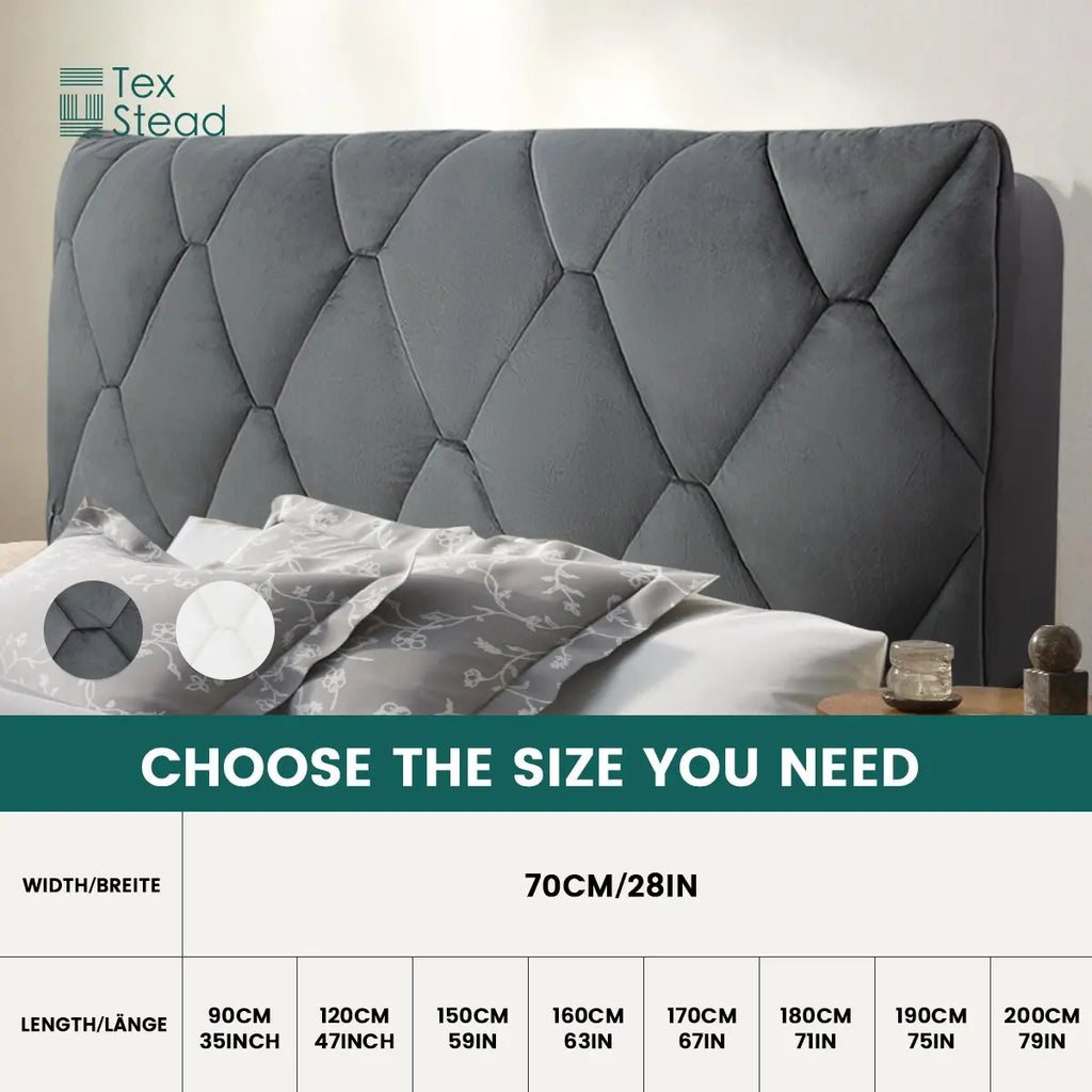 Bed Headboard Cover Stretch Thickened Large Rhombus Slipcover Covers Dustproof Bed Head Protector Cover Bed Board Cover