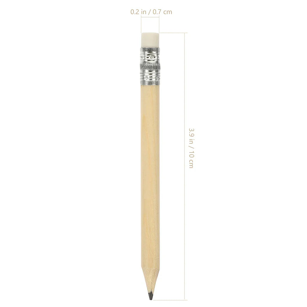 35 Pcs Log 10cm Mini Short Pencil Student Beginner Half Pencils Woodcase Wooden Kids Writing Painting Drawing Sketch