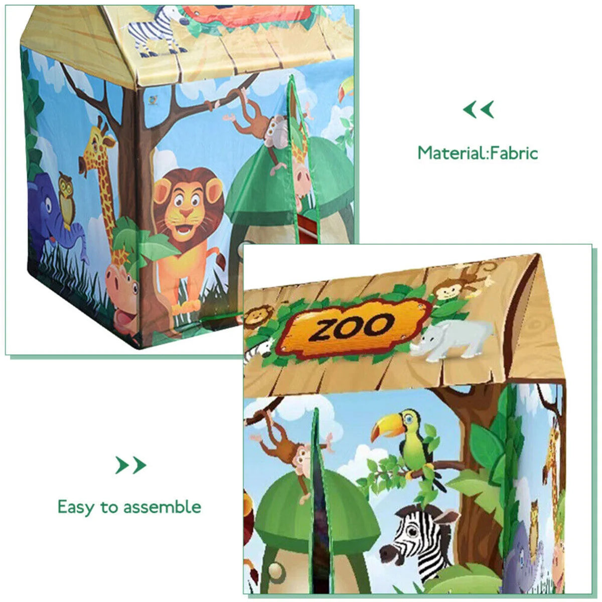 Children playhouse Tent Indoor, Big Space Kids Tent Outdoor, Easy to Carry and Install, Large Room Crawling, Birthday Christmas