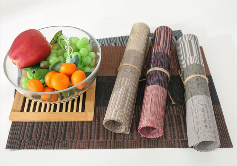 4/6Pcs Table Mat Set Non-Slip Bowl Pad Coaster Set Washable PVC Dining Table Placemats Modern Home Decoration Accessories