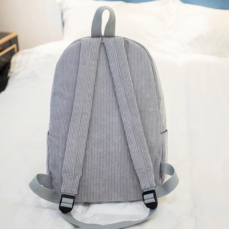 Kids School Bag, Personalized Toddler Backpack, Embroidered Name Child Book Bag, Corduroy Backpack for Birthday Gift, Diaper Bag