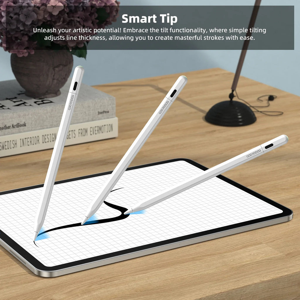 For Apple Pencil 2 with Apple Find My in App iPad Pencil for iPad Air 6 Pro 13' 2024 Air5 4 iPad Pro 11 12.9 with Palm Rejection