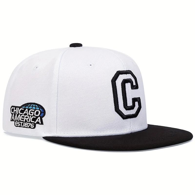 Unisex CHICAGO Embroidery Baseball Cap Cotton Snapback Hats Adjustable Hip Hop Sport Hat Men Women Outdoor Sun Hats Trucker Caps