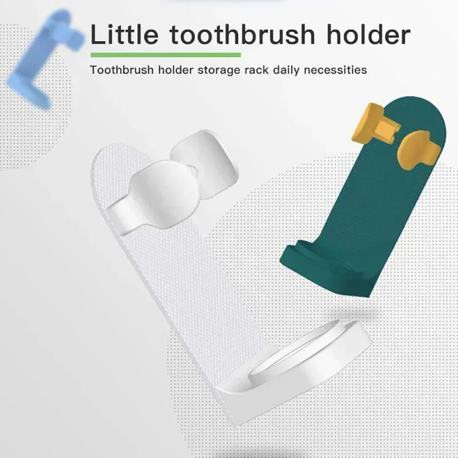 Bathroom Toothbrush Holder Wall Mount Bathroom Organizer Double Single Hole Self Adhesive Tooth Brush  Accessories Space Saving