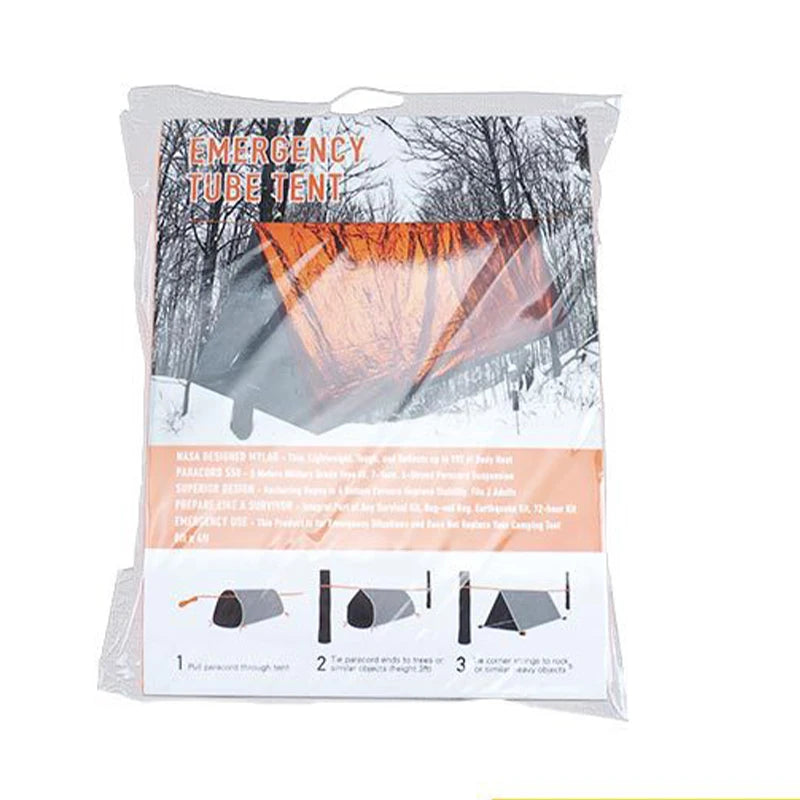 Emergency Survival Tent Shelter, 2-Person Emergency Tent,  Emergent Shelter Tent, Survival Life Tarp for Outdoor, Camping Hiking