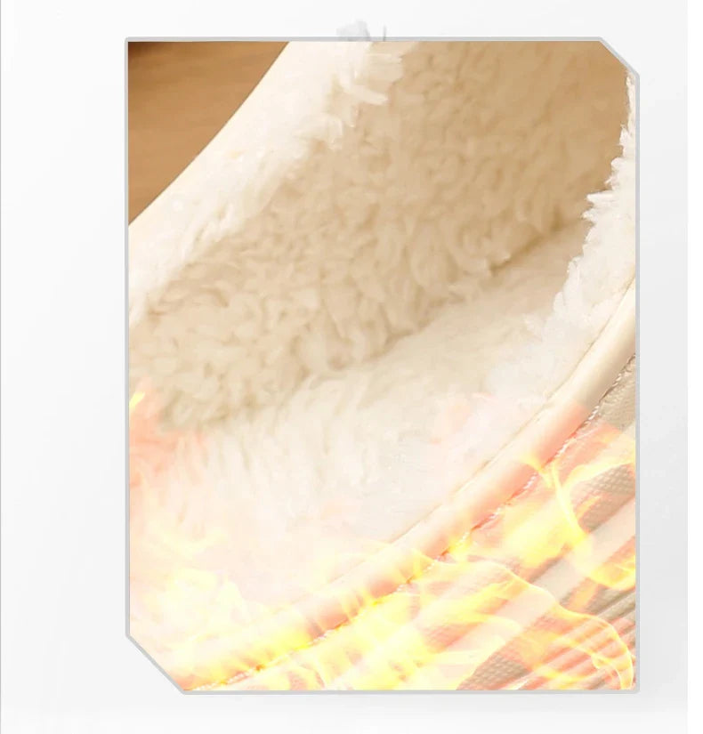 New Winter Men Warm Slippers Cotton Slippers Outdoor Indoor Cotton Shoes Waterproof Mens Comfortable Home Bedroom Plush Slippers