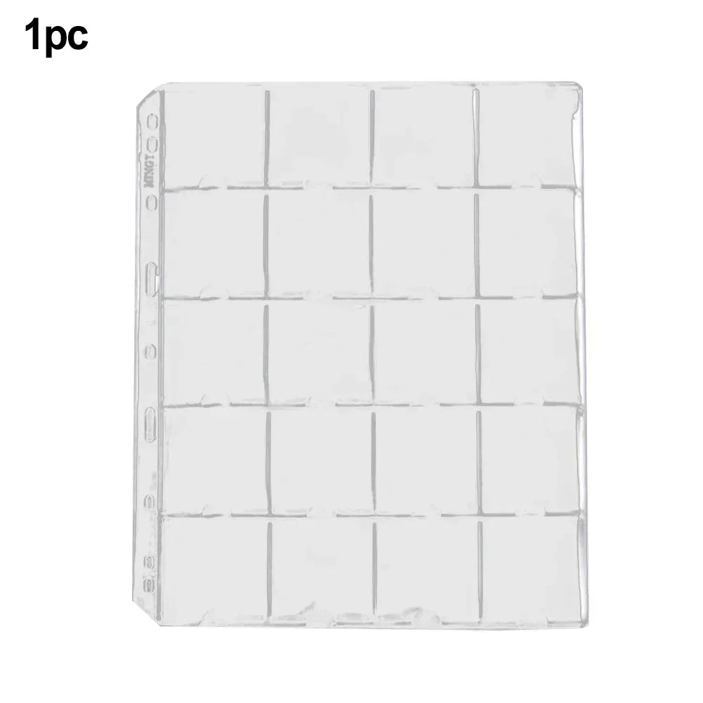 Page Coin Holder Sheet Clear Organization 1/10 Sheet For 50mm Coins For Coin Collection PVC Page Album Practical