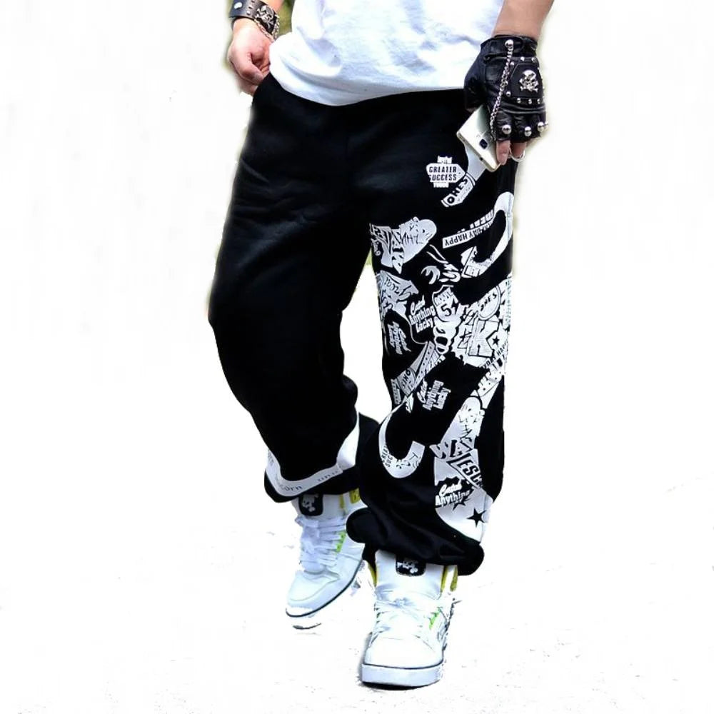 Sweatpant Mens Board Sports Trousers Youth Street Dance Wide Legs Pants Loose Rap Hip Hop Britches Harajuku Baggy TrackBottoms