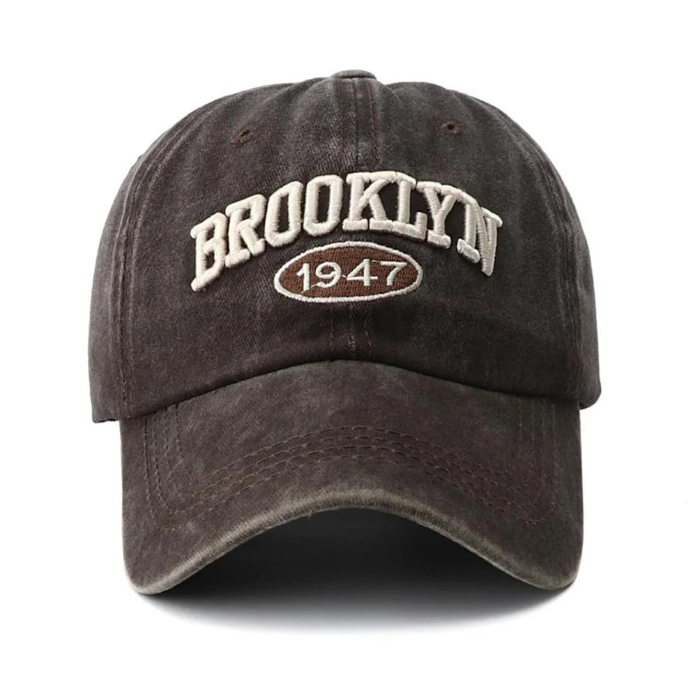 2025 High Quality Brooklyn Embroidery Snapback Hat for Men Vintage Black Green Washed Baseball Caps for Women Gorras Hombre