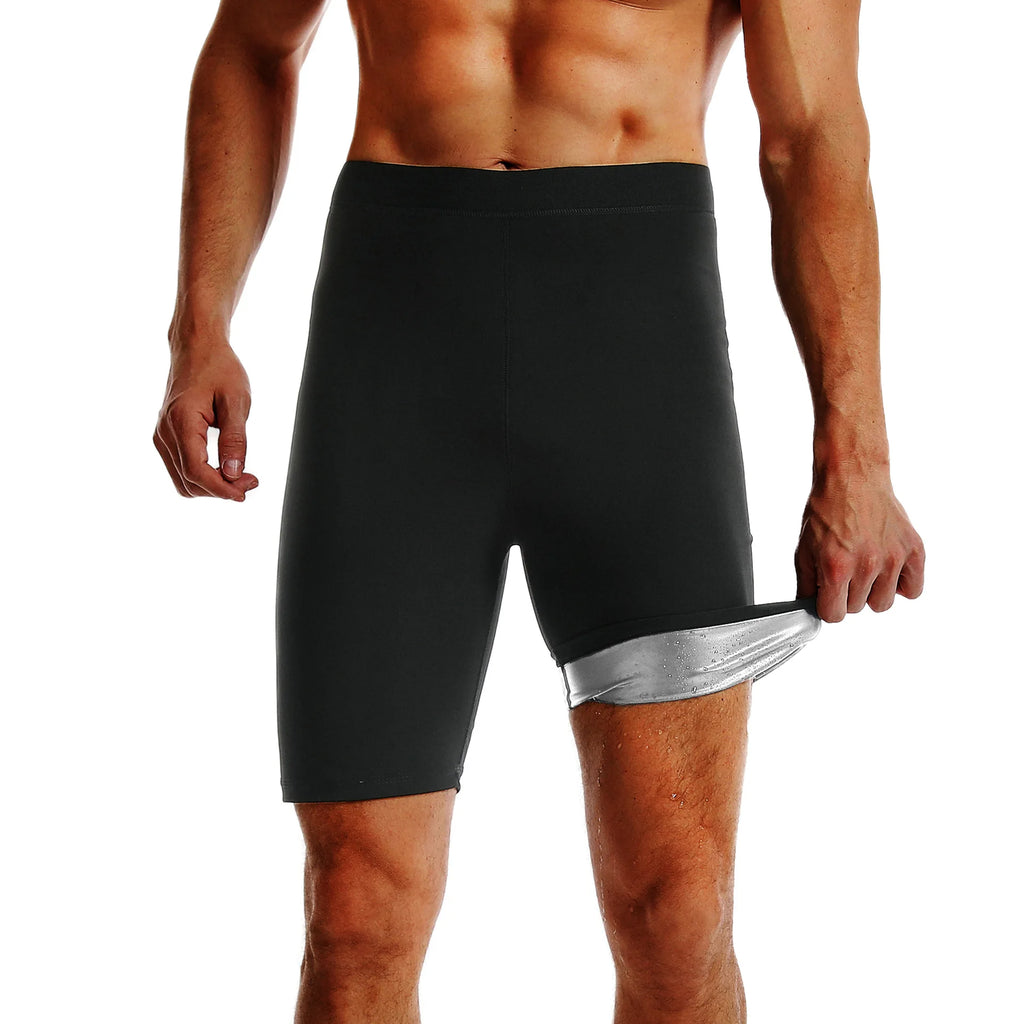 Sweat Pants Men's High Waist Waist Abdominal Pants Fitness Pants Running Sports Heat Gathering Sweat Pants Shorts Sweat Pants