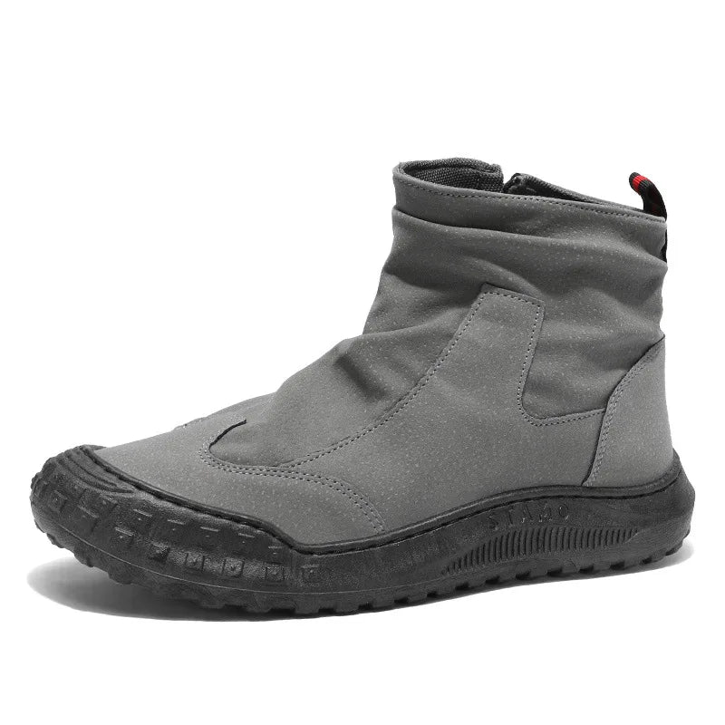 Outdoor Men's High-Top Work Boots Casual Shoes Comfortable Sport Workwear Waterproof Anti-slip Long-lasting No Fatigue Footwear