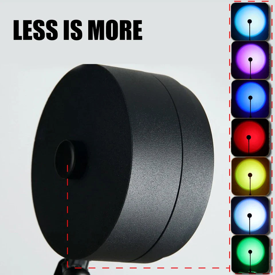 Drop Shipping USB Sunset Lamp LED Without Choice Mark Rainbow Neon Night Light Projector Photography Wall Atmosphere Lighting