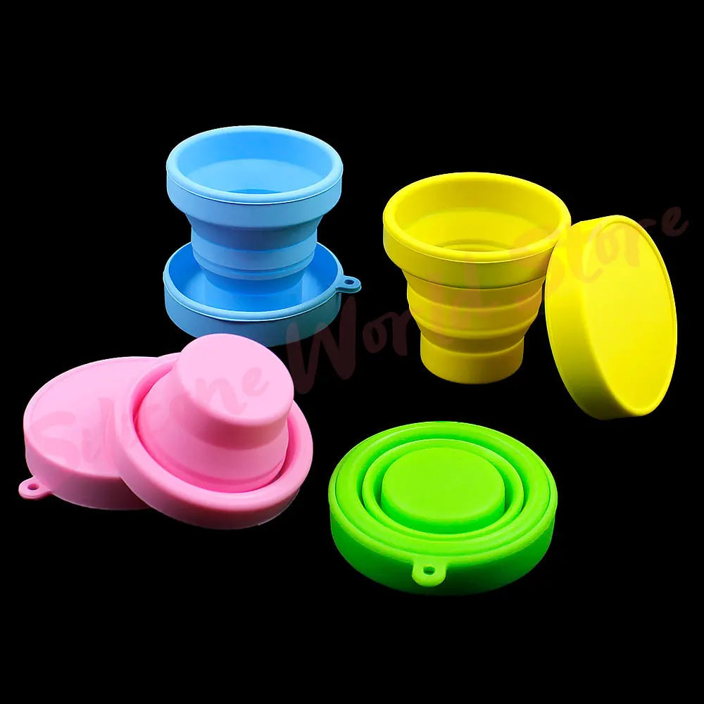 Silicone World Portable Silicone Folding Cup Mouthwash Cups Travel Outdoor Anti Drop Telescopic Cup Coffee Handcup Water Cup