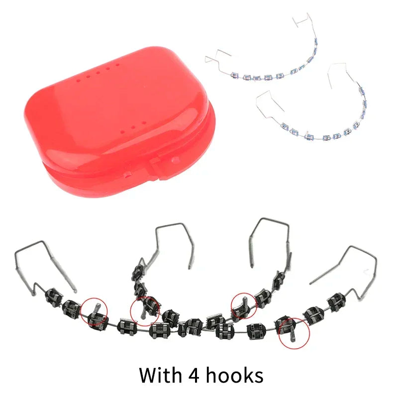 1 Pair Fashion Temporary Tooth Decorations, Orthodontic Wire Ligature Ties Dental Beauty Accessories