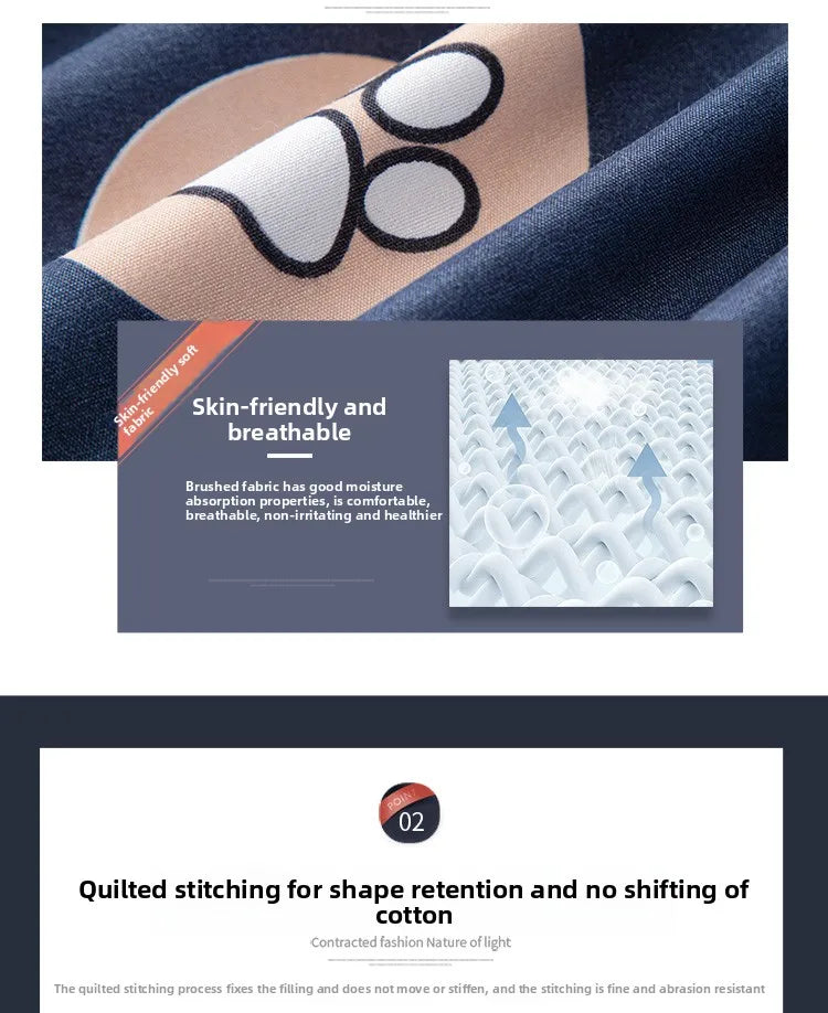 Quilted Bed Cover Cartoon Style Bedspread Elastic Mattress Protertor Thicken Bed Linen 매트리스커버 Home Bedsheets (No Pillowcase)