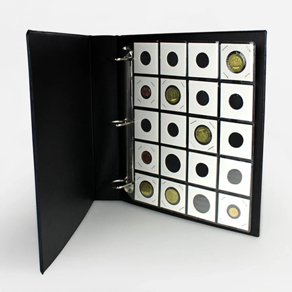 Page Coin Holder Sheet Clear Organization 1/10 Sheet For 50mm Coins For Coin Collection PVC Page Album Practical