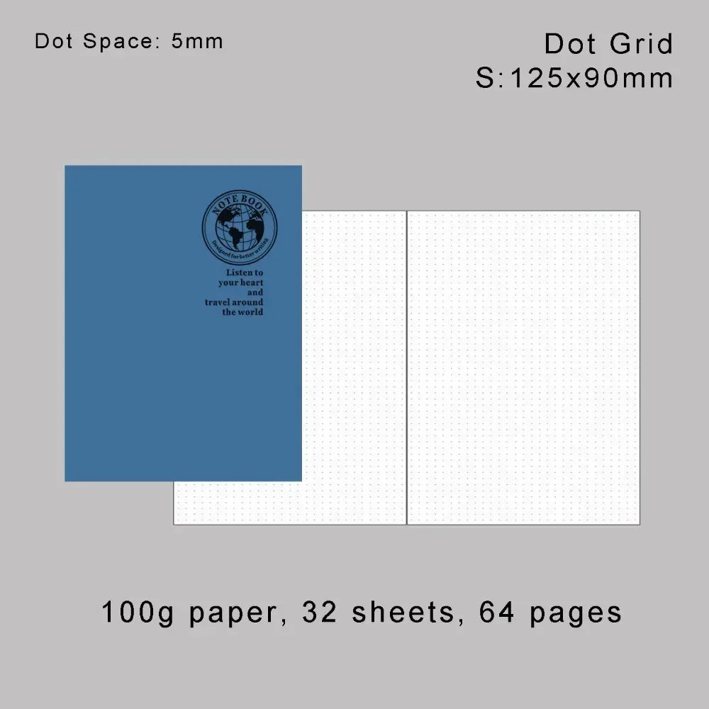 Retro Foil Gold Cover Travelers Notebook Refill Filler Paper for Midori Notebook and Journal Insert Refill Standard Passport