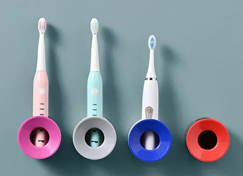 Bathroom Toothbrush Holder Wall Mount Bathroom Organizer Double Single Hole Self Adhesive Tooth Brush  Accessories Space Saving