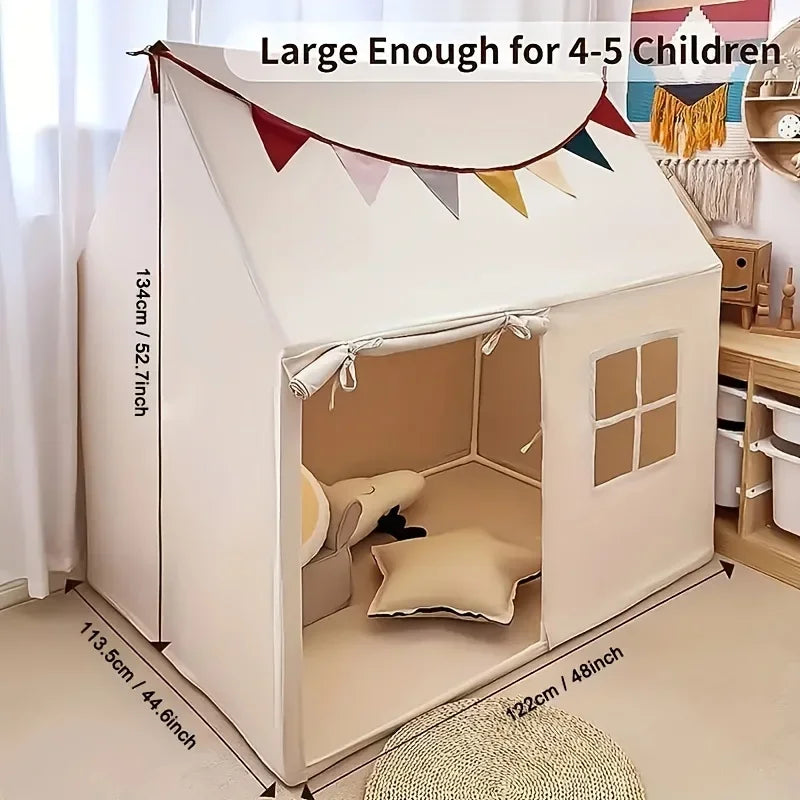 Game Tent With Colorful Flag Large Amusement Park Style Tent With Windows Easy To Clean Indoor Placeable Children Play Game Tent