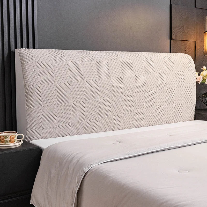 Stretch Bed Headboard Cover  Soft Velvet Bed Head Slipcovers All-inclusive Solid Color Bedside Backrest Dust Protector Coversr