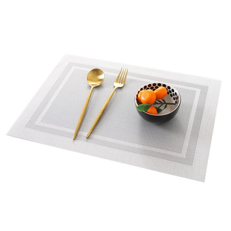 4/6Pcs Table Mat Set Non-Slip Bowl Pad Coaster Set Washable PVC Dining Table Placemats Modern Home Decoration Accessories