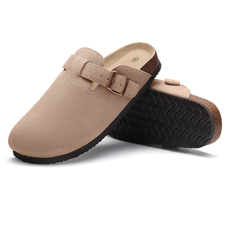Pallene Women Classic Clogs Cork Footbed Slippers Slip-on Cork Sandals Feamle Unisex Beach Shoes Outdoor Men Mules And Clogs