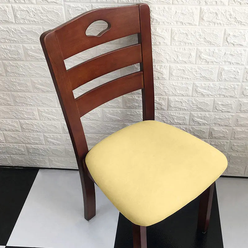 1/2/4/6 Pieces Velvet Fabric Super Soft Seat Cushion Covers Stretch Chair Cover Slipcovers For Hotel Banquet Dining Living Room