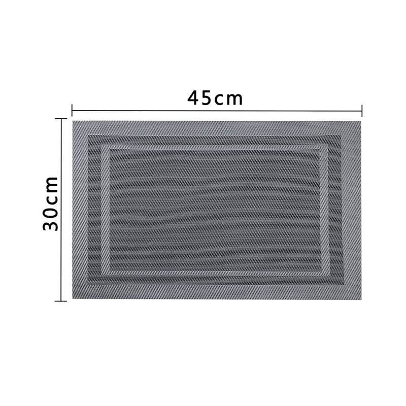 4/6Pcs Table Mat Set Non-Slip Bowl Pad Coaster Set Washable PVC Dining Table Placemats Modern Home Decoration Accessories