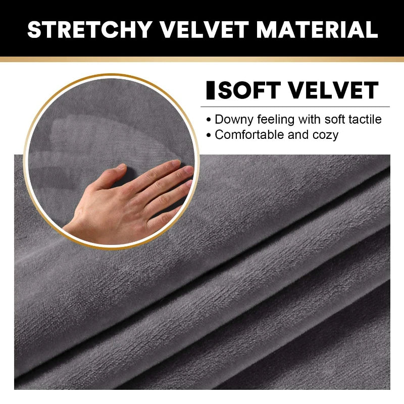Velvet Soft Stretch Dining Room Spandex Elastic chair Bench Covers  Living Room Kitchen Bedroom Slipcover Seat Protector