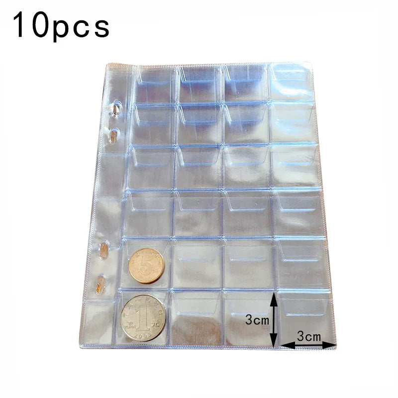 120/360 Pockets Coin Collection Book 10/20 Pages Coin Collection Holder Album Commemorative Coin Organizer Storage