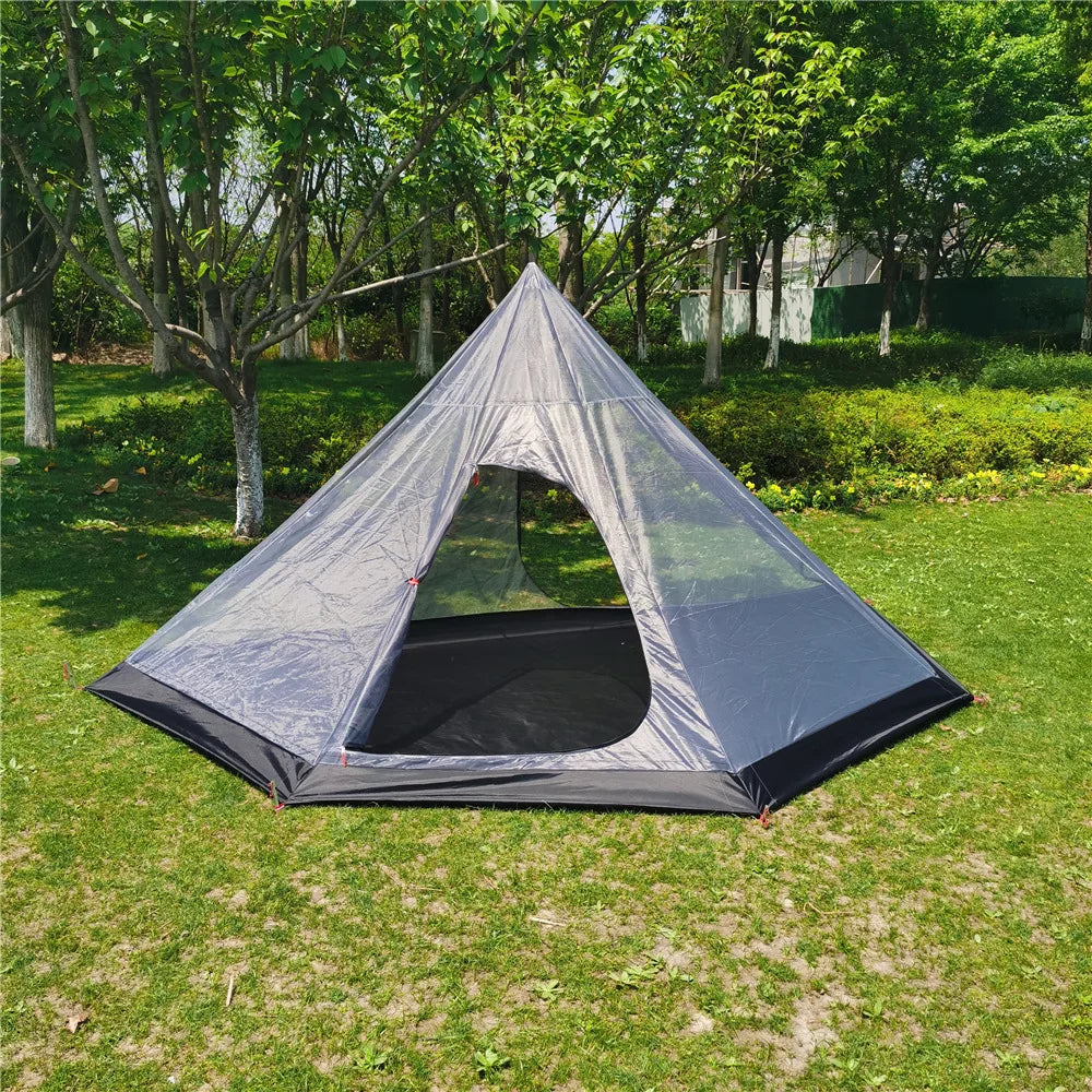 Pentagon and a half inner tent Tingxue 400 rodless portable pyramid camping outdoor tent