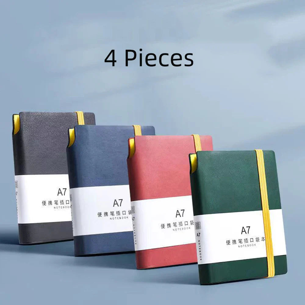 200page Notebook A7 Beautiful Pockets Mini Portable Notebooks Business Stationery Thick Female Small Journal For School Weekly