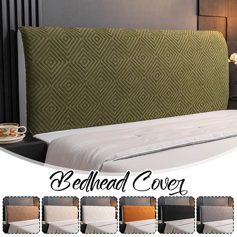 Stretch Bed Headboard Cover  Soft Velvet Bed Head Slipcovers All-inclusive Solid Color Bedside Backrest Dust Protector Coversr