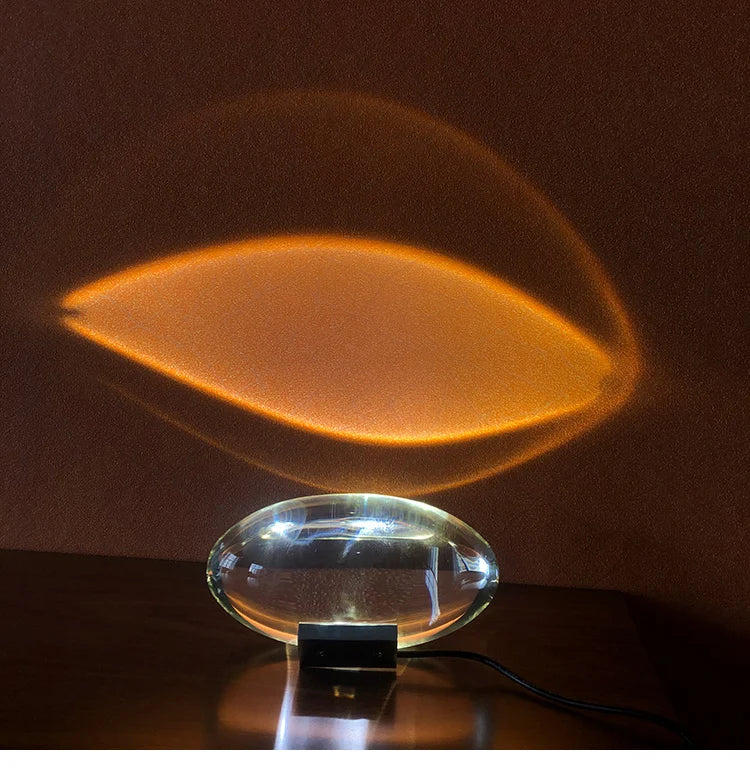Italian Designer Table Lamp Led Crystal Eye Of The Sky Free Shipping Egg-shaped Lamps Living Bedroom Decor Light Night Projector