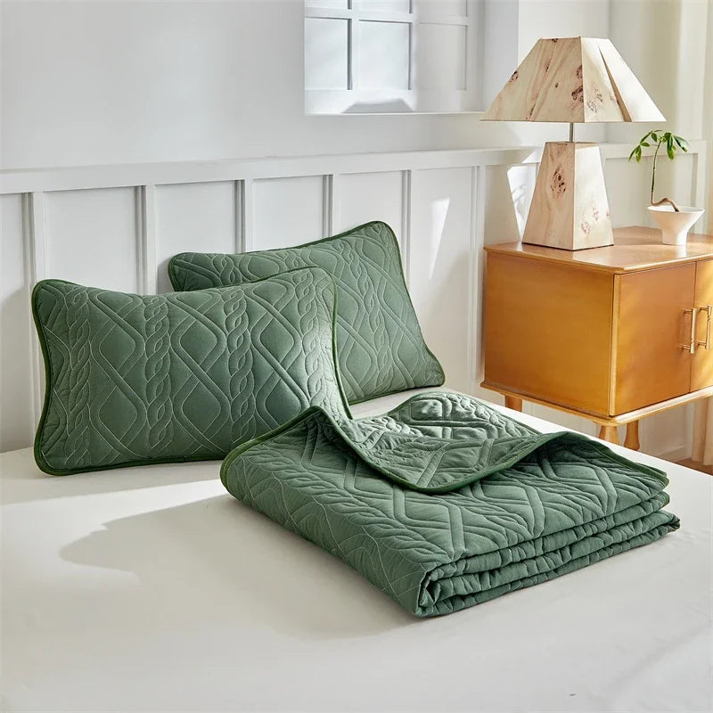 Quilt Bedding Sets, Lightweight Soft Bedspread Coverlet with Pillow Cases, Quilted Blanket Thin Comforter Bed Cover, All Season