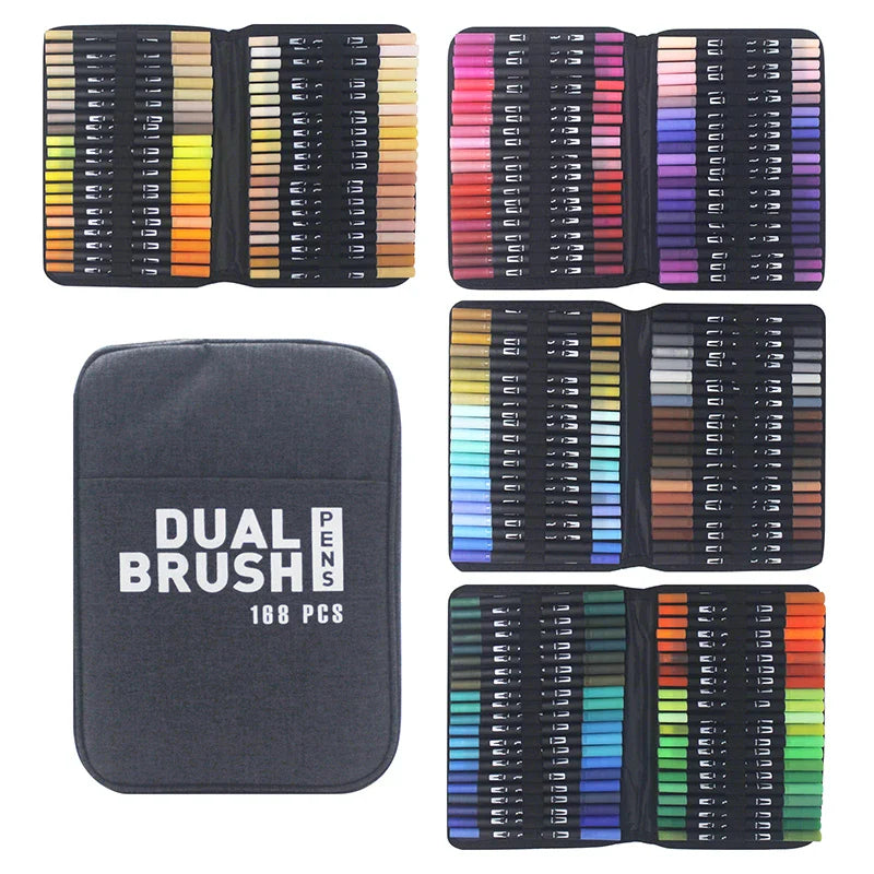 12/24/36 120 Colors Double Ends Manga Art Brush Pen Set Pencil Watercolor Art Markers Fineliner Calligraphy Pens Art Supplies