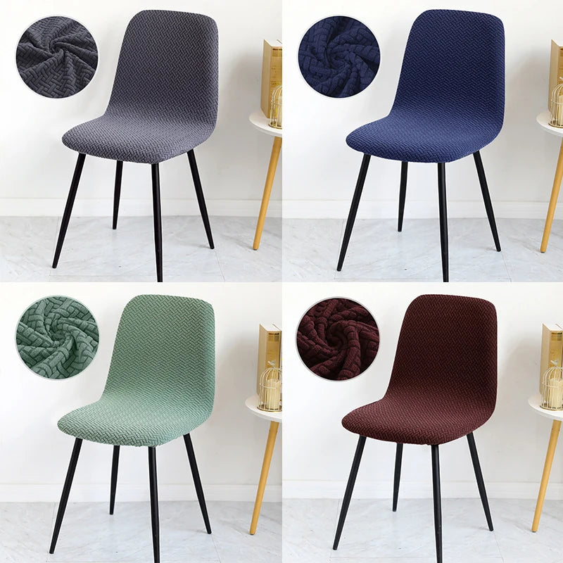 Velvet And Jacquard Short Back Chair Cover Bar Seat Covers Dining Covers Chair Stretch Dust Cover For Home Hotel Bar Wedding