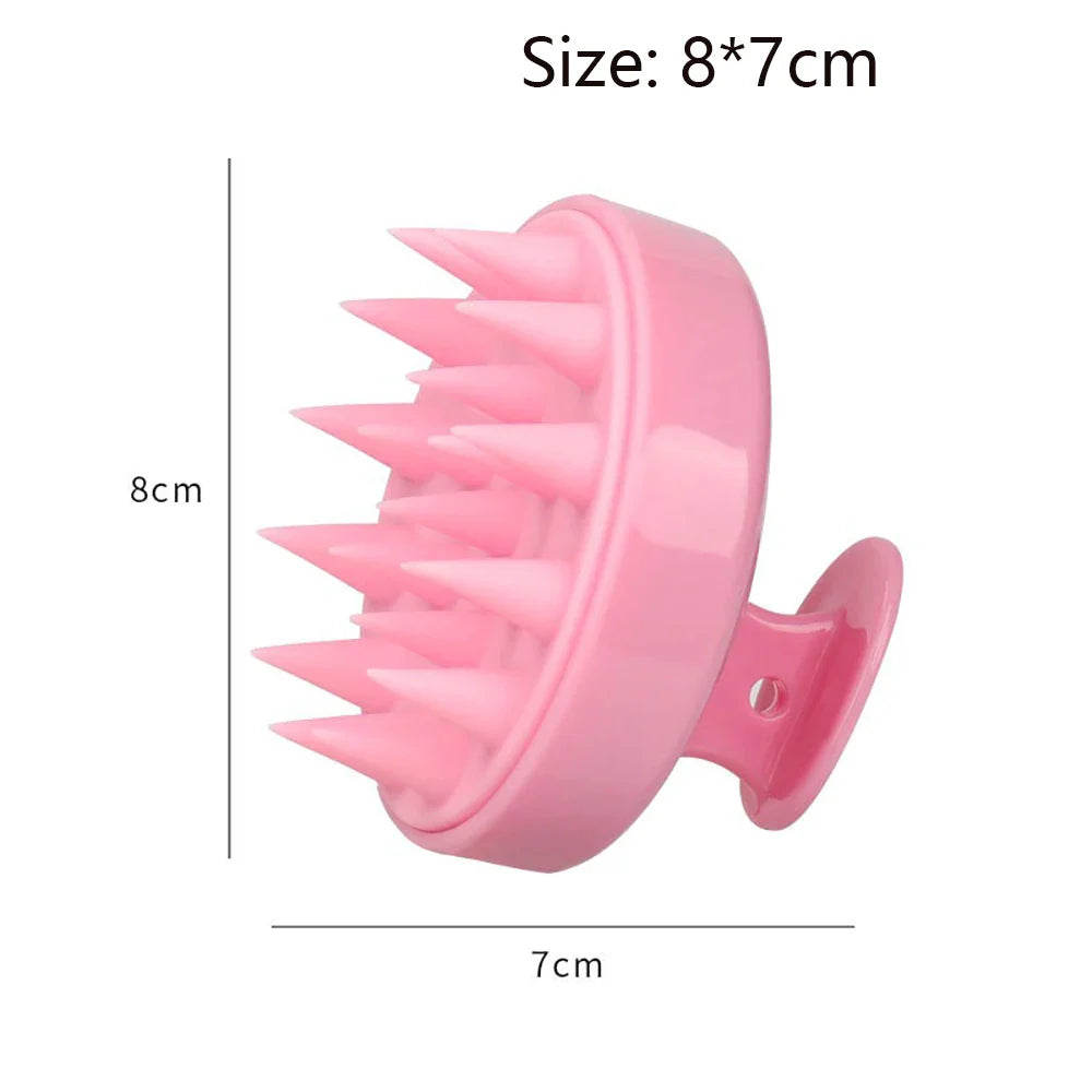 Silicone Scalp Scrubber Hair Shampoo Brush, Head Scrubber Hair Wash Brush Cleansing Dandruff Brush