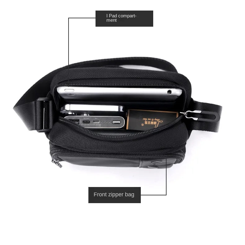 GOLF Cross Bag Man Nylon Shoulder Boston Crossbody Bags Men Mini Sling Messenger Cell Phone Waterproof Pouch Oxford Compartments