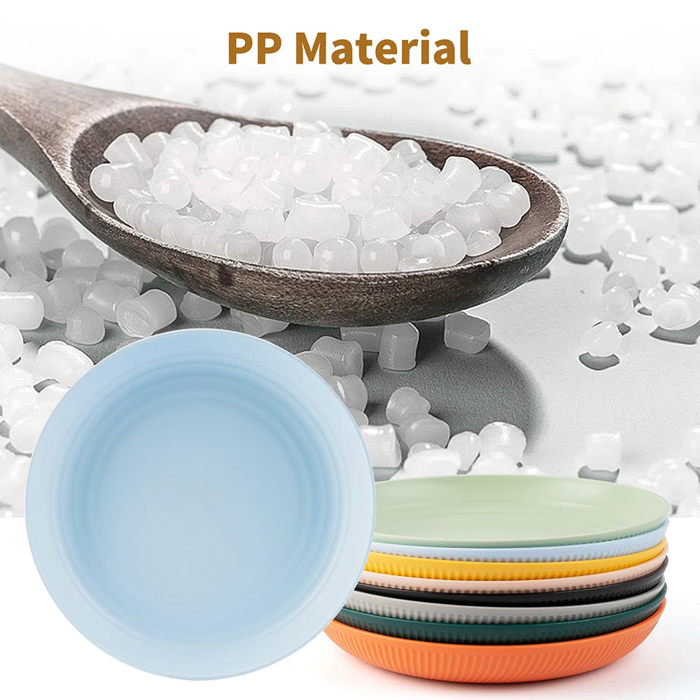 4Pcs Dinner Dishes Wheat Straw Dinner Plates Set Eco Friendly Full Tableware Of Plates Set Kitchen Accessories Plates Dinnerware