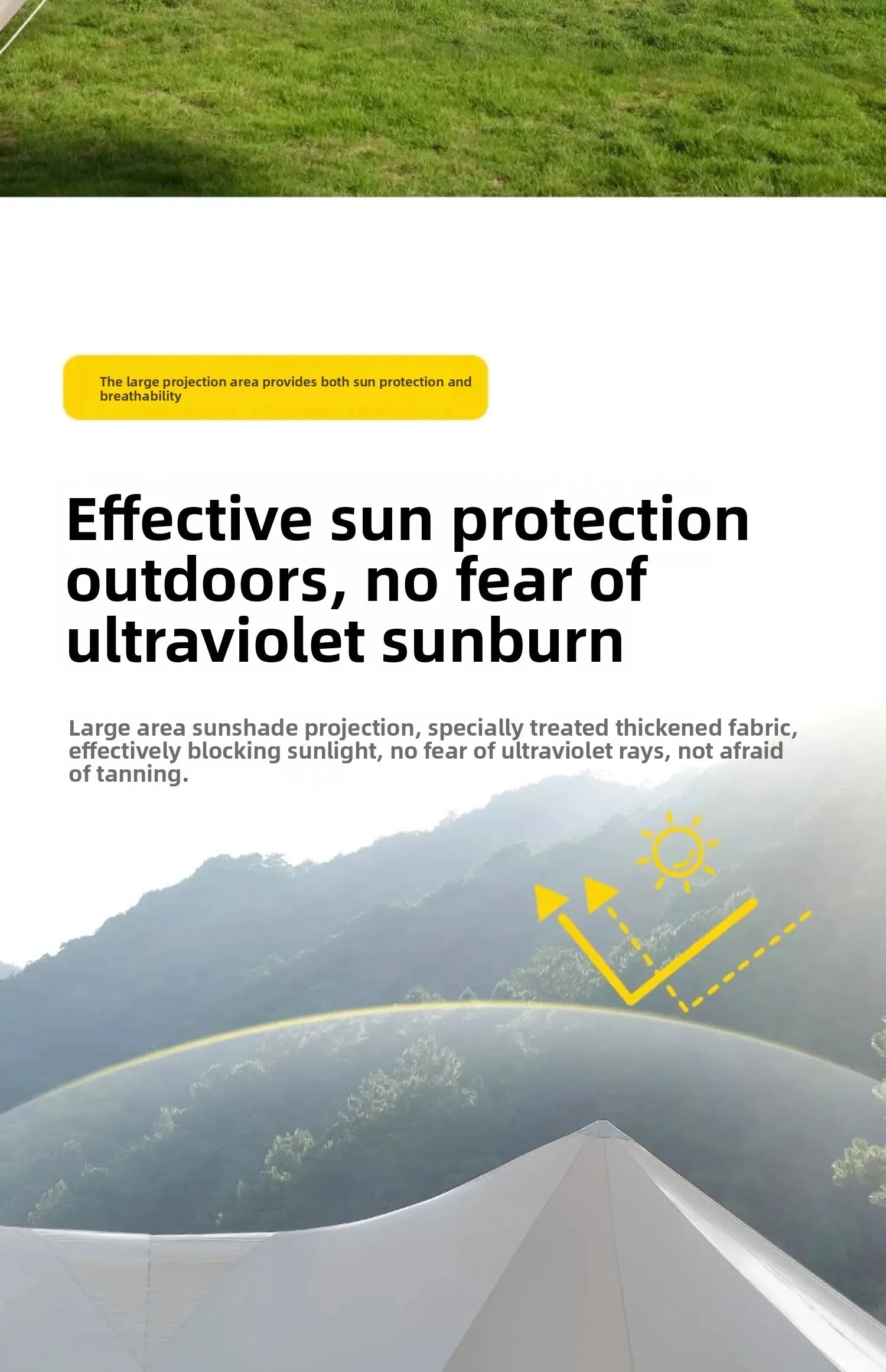 Tent, Large Outdoor Giant Camp, Rain and Sun Protection, Suitable for Outdoor Camping