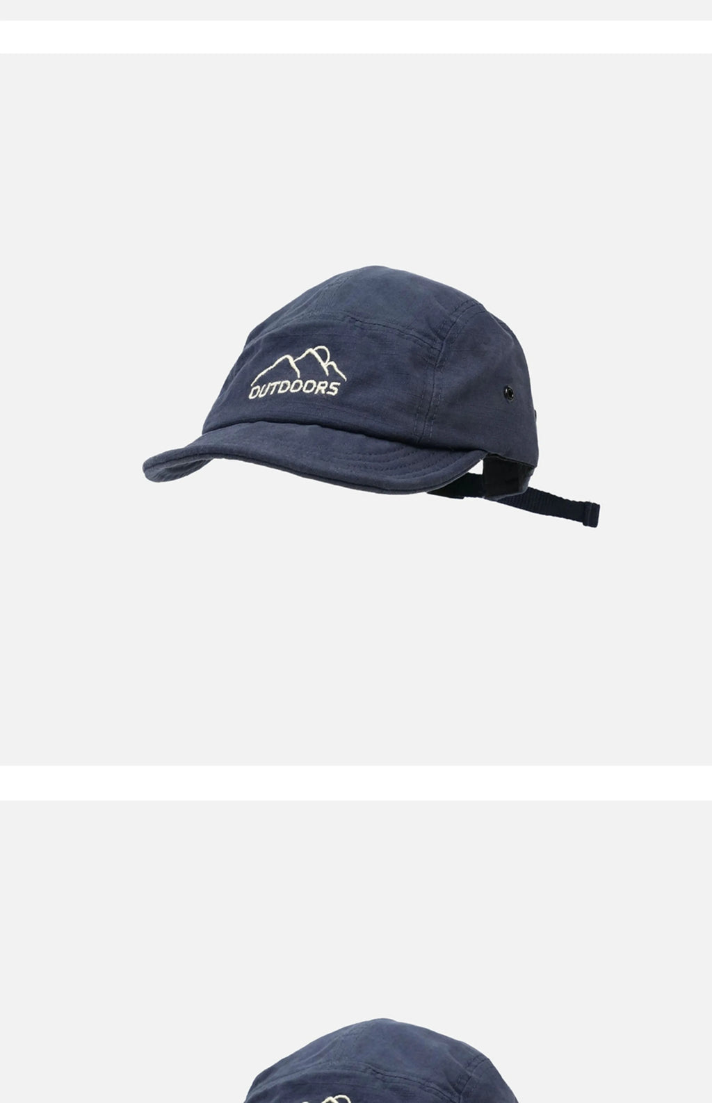 Style Short Brim Peaked Cap Men and Women All-Matching Retro Soft Top Snap-Brim Hat Mountain Embroidery Five-Piece Hat Fashion