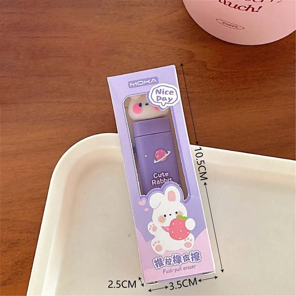 Cute Cartoon Cute Pet Push Pull Eraser Primary School Student Prize Learning Stationery Leave No Trace No Shard Eraser