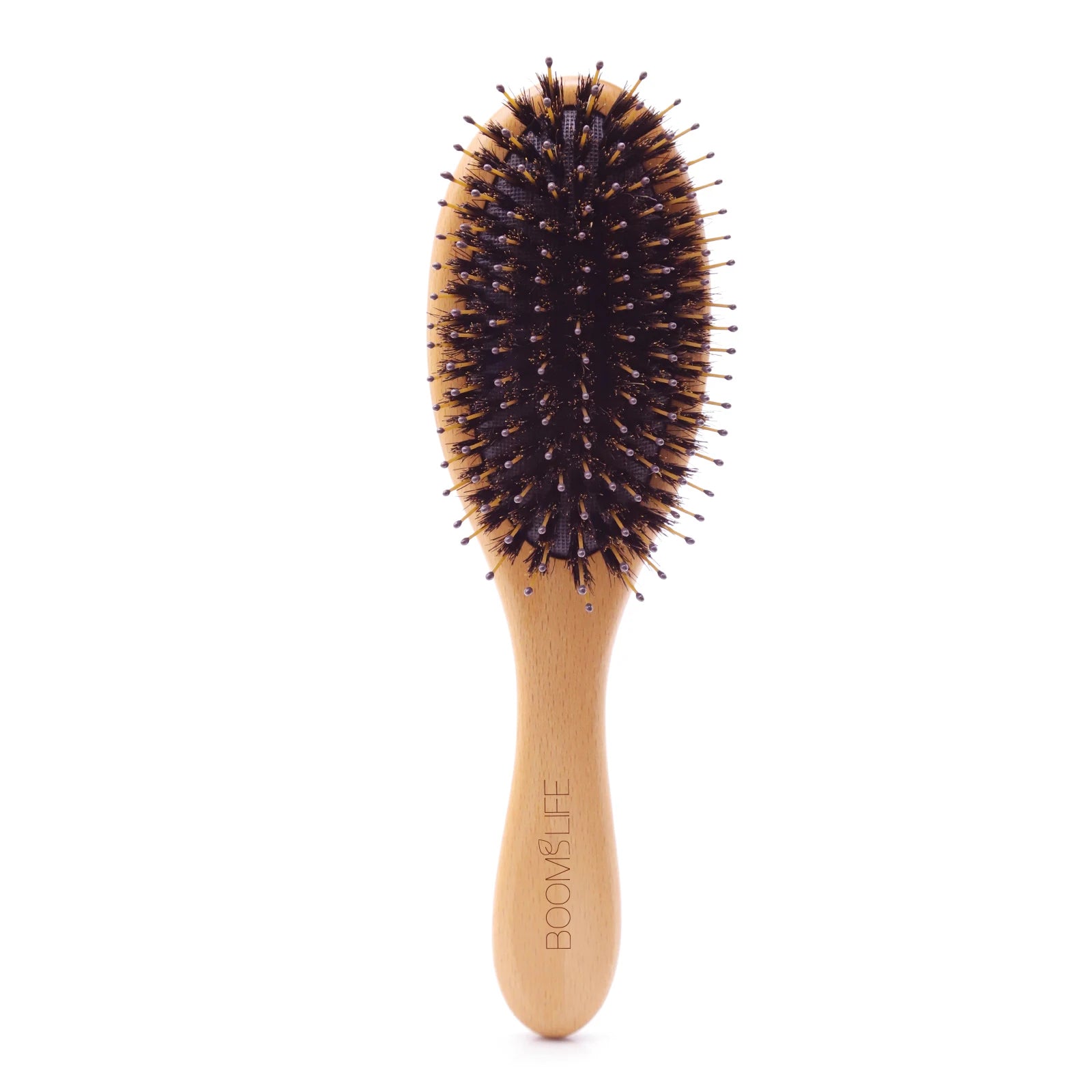 Custom Boar Bristle Hair Brush Women Hair Anti-Static Scalp Massage Comb Wood Hair Brush for Curly Thick Long Hair Detangler