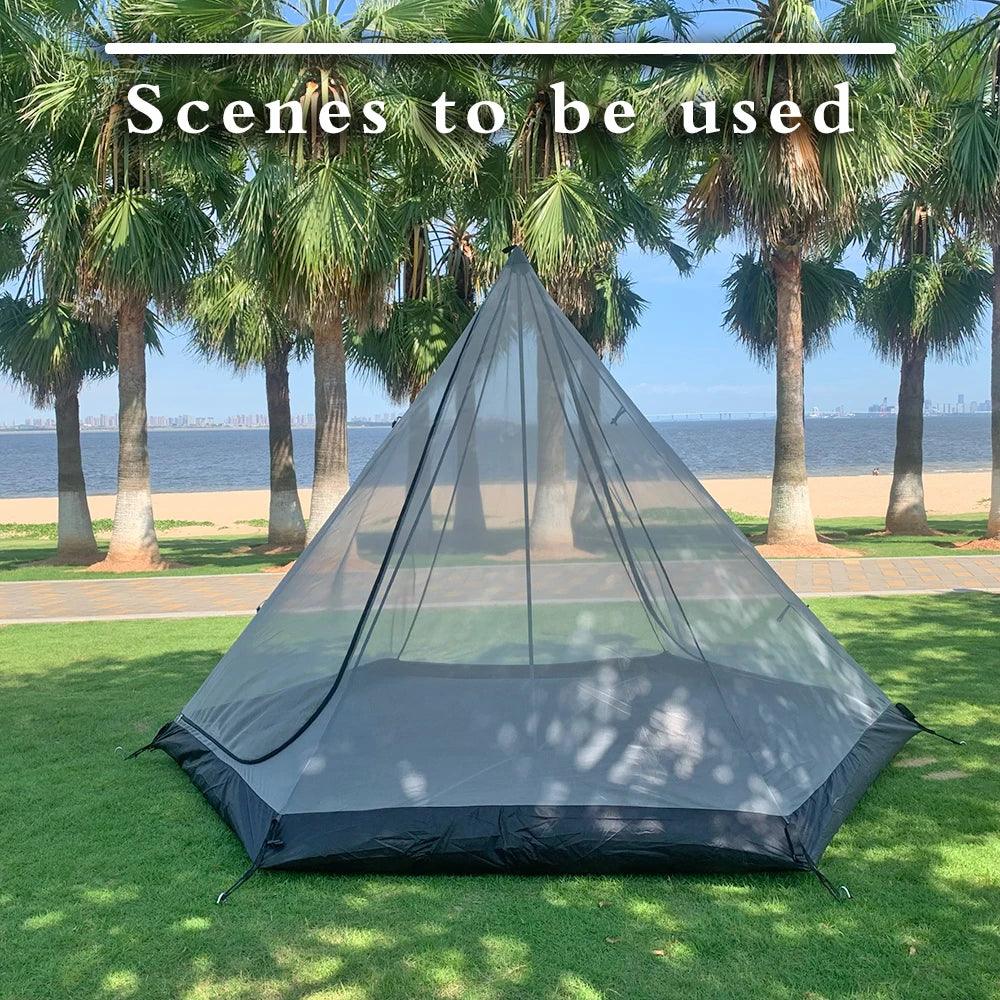 Indian Tent Outdoor Waterproof Tipi Tent 4 Person Yurt Family Mongolian Large Teepee Camping for Adults Pyramid Double Layer