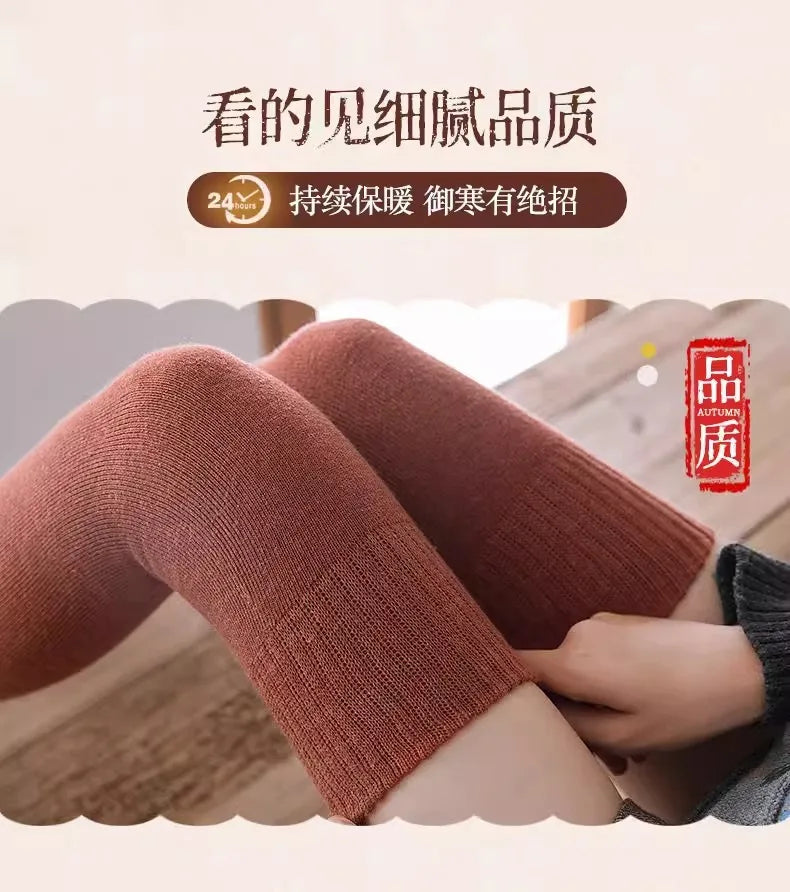 Winter Warm Long Socks Tube Thick High Tube Over Knee Knee-Length Hosiery Socks Terry Solid Color Women Thicken Calf Socking